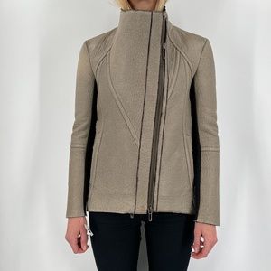 TASHA TARNO Textured Real Leather jacket